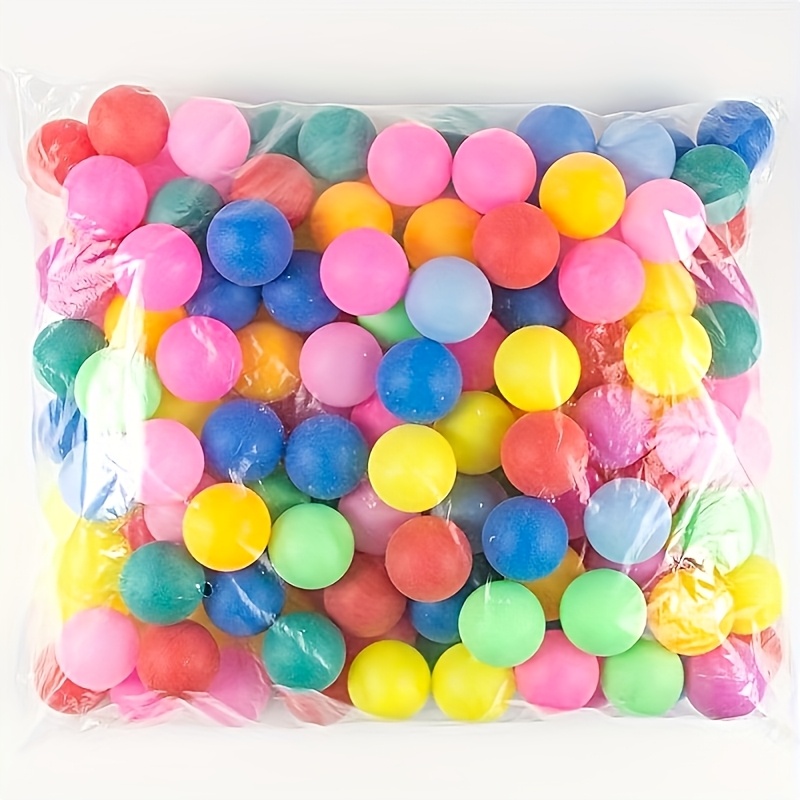 E-shop 50 bunte, mattierte Tischtennisbälle, 40 mm Größe - Ideal für Spiele, Weihnachten, Halloween-Partys und Büroaktivitäten. Langlebig und elastisch