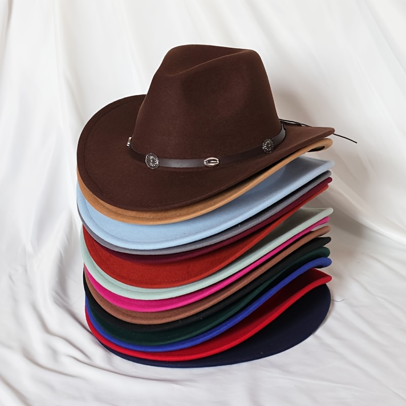 Leather Cowboy Hat Men - Temu