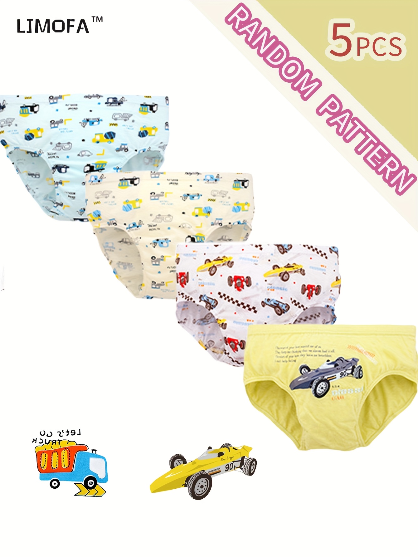 Jungen Slips 5er Pack - 100% Baumwolle Weich & Etikettfrei Für Kinder