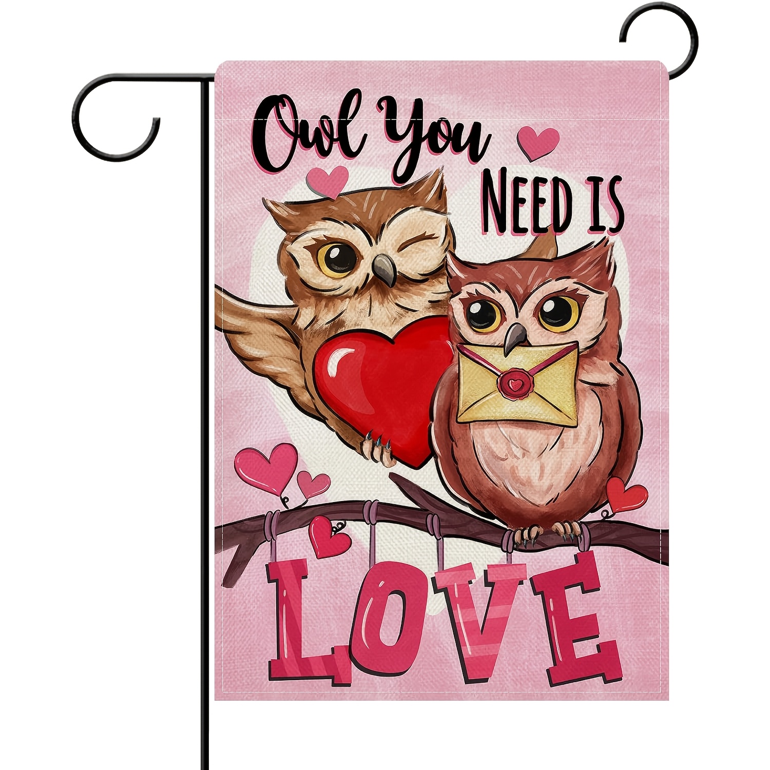 

1pc 's Day , 100% , "owl You Is " , Decor, No Required, 12x18 , For &