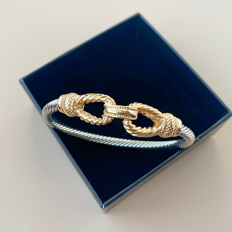 TEMU Bracelet avec fermoir à crochet, ouverture réglable, design , convient aux hommes et aux femmes, idéal pour offrir