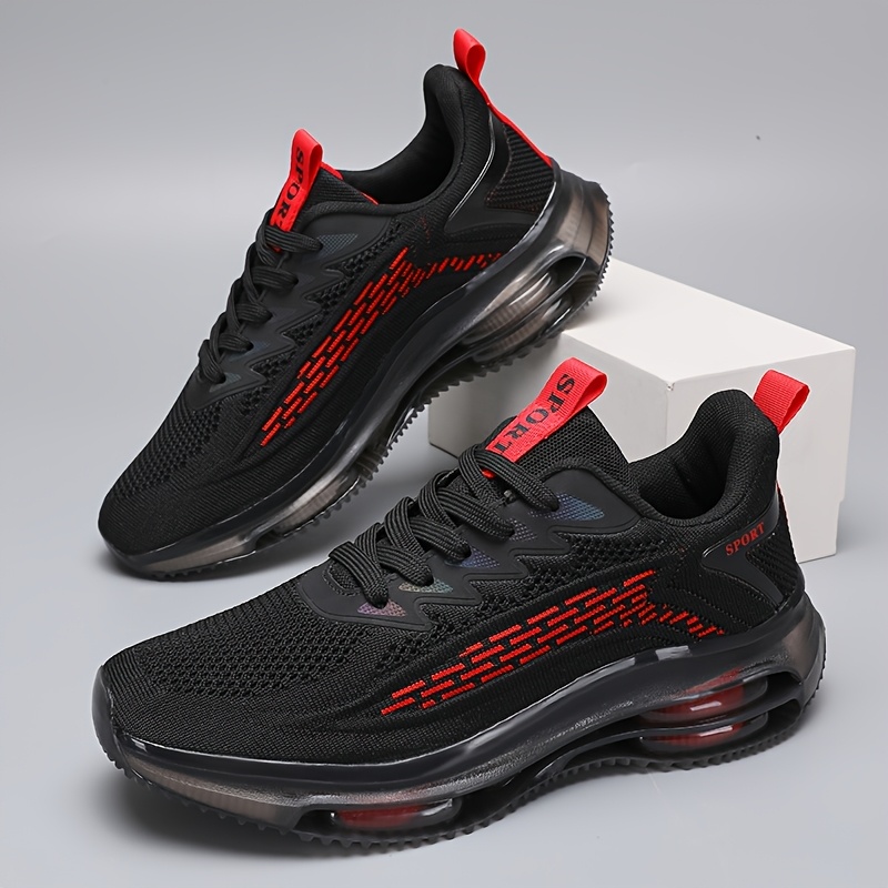 Men'S Low Top Road Running Shoes, Fabric Upper, Lace-Up Closure, TPU Sole, Solid Color, for Universal