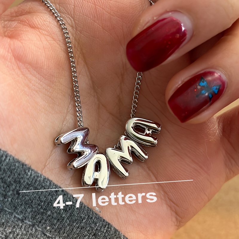 TEMU Collana Personalizzata con a Bolle Moda Esclusiva Pendente 3D in Acciaio Inossidabile Charm Regalo per Donne i Matrimonio Feste Halloween Natale