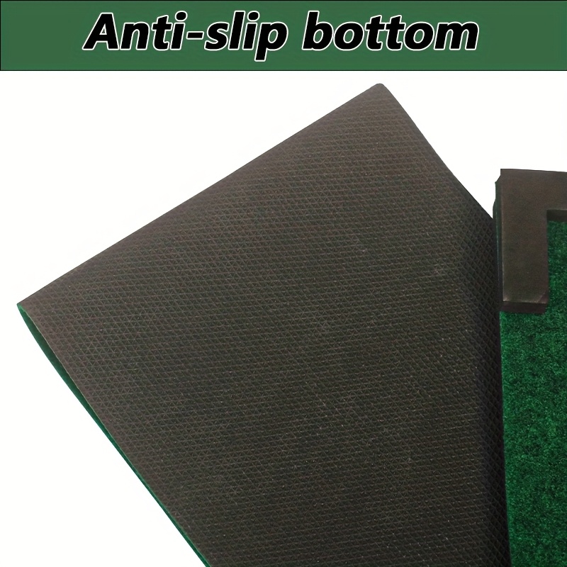 Golf Putting Mat with Non-Slip Base and Baffle Design