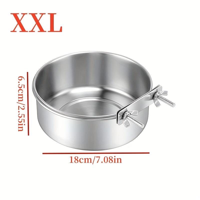 E-shop Hundetasse Edelstahl Kleine Haustier Katze Hund Kaninchen Futter Wasser Futterautomat Trinkwasser Hundekäfig Zubehör Multi-Größe