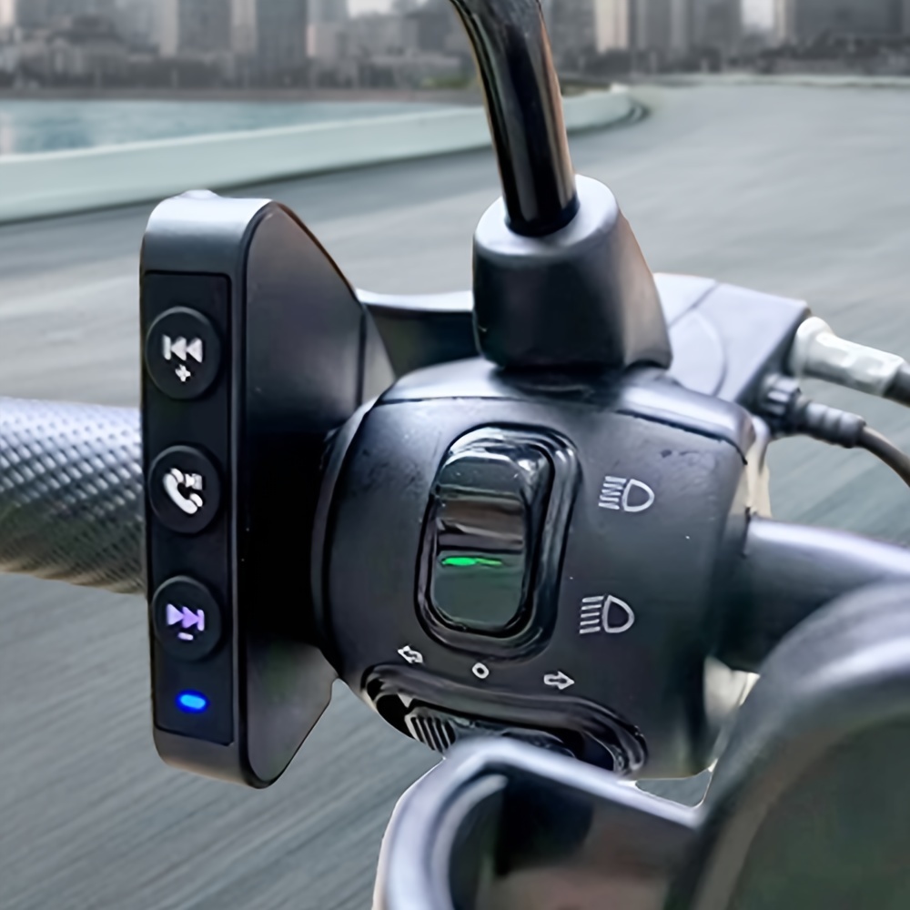 wireless motorcycle handlebar remote easy connect to phone tablet 393 7 range auto sleep wake feature details 4