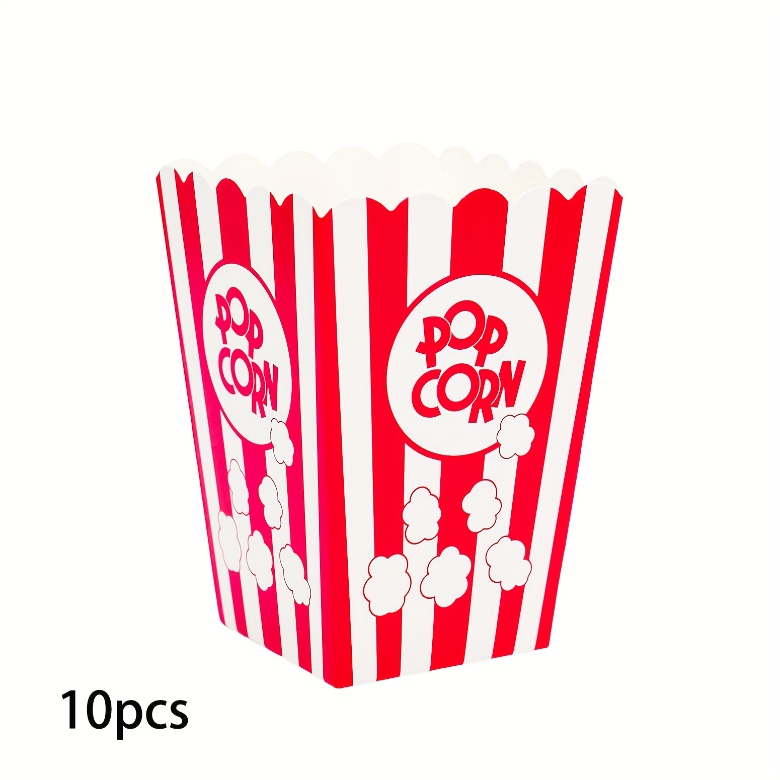 E-shop 10/ Stück Kino Popcorn Boxen Rot & Weiß Gestreift Vintage Snack Box Kasse und Karneval Party Zubehör Popcorn Eimer Behälter Party Packs