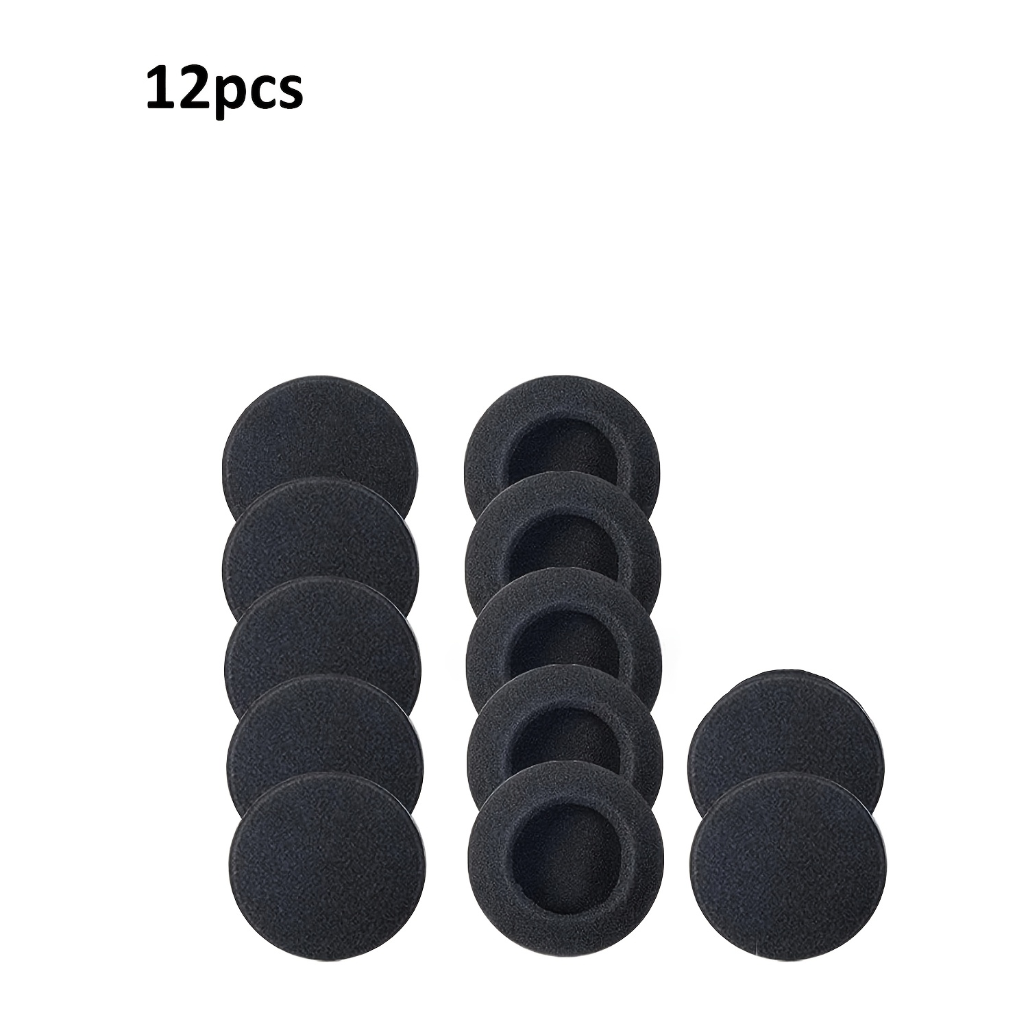 TEMU 12pcs Ear Cushions Foam Replacement For Headphones Most Standard Size Office Telephone Headsets H251 H251n H261 H261n H351 H351n H361 H361n