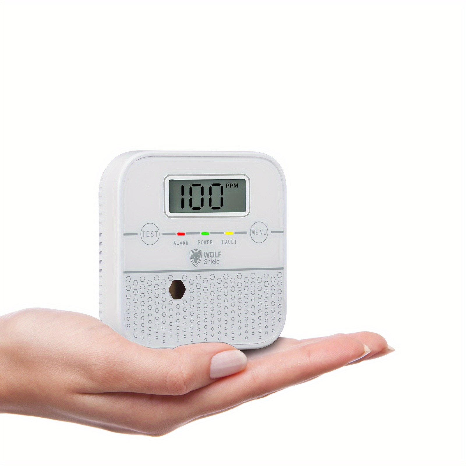 TEMU Carbon Monoxide Alarm Co Detector Battery Sealed 10 Year Life Portable Mini Carbon Monoxide Monitor With Display Test Silence Button For Home,