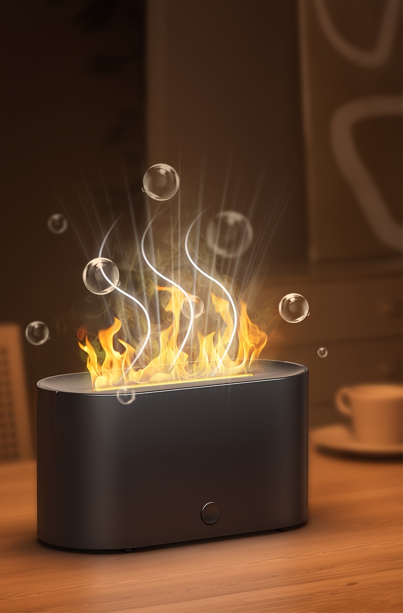 7-Color Simulated Flame Humidifier