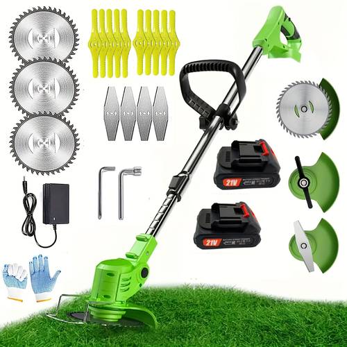 home small portable electric lawn mower with 2 lithium batteries 3 kinds of lithium battery handheld lawn mower yard multifunctional
