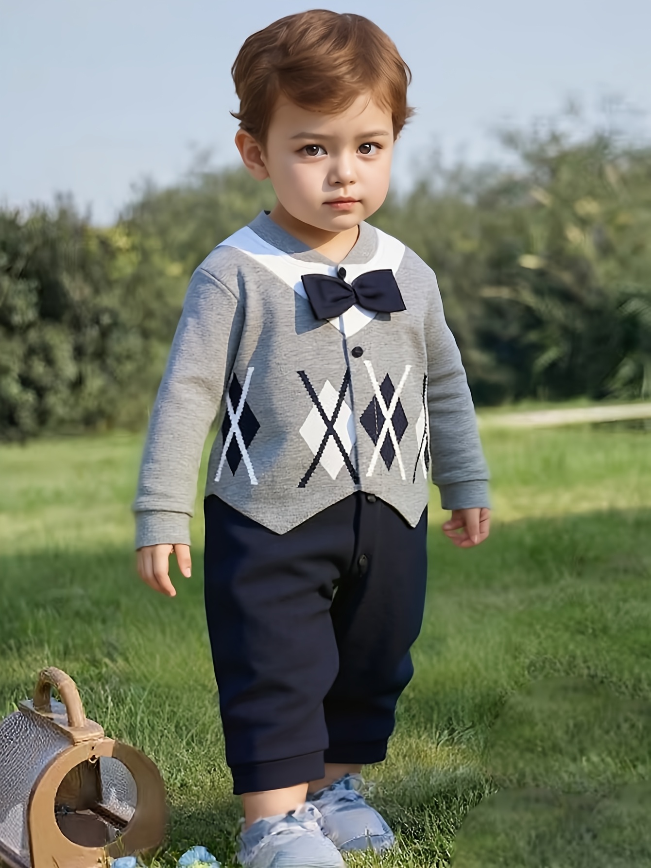 baby boys long sleeve jumpsuit spring autumn casual wear Temu