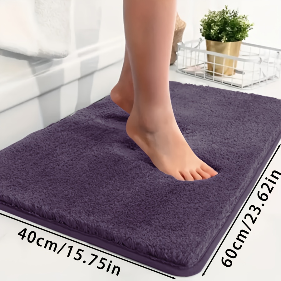 TEMU Tapis de baignoire ultra-doux de qualité supérieure, ensemble de tapis de salle de bain absorbant et antidérapant, tapis confortable résistant à