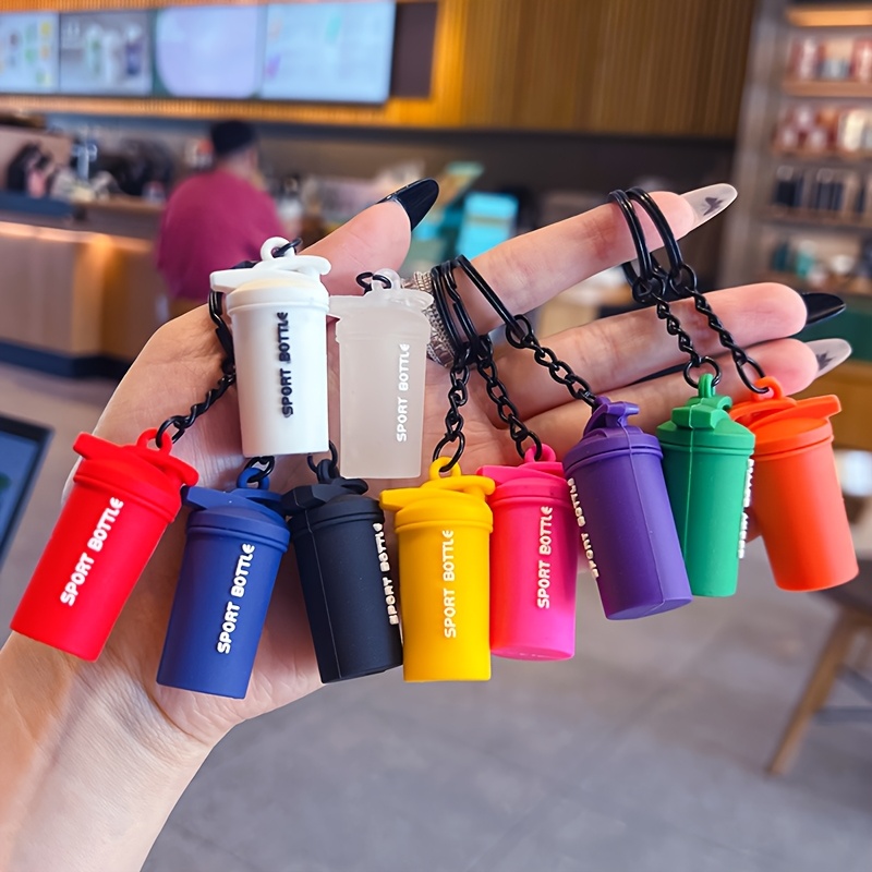 TEMU 10pcs Set Of Colorful Sports Letter Water Bottles, Keychains, And Backpack Accessories For Women, Men, , Family, And Couples - Birthday And