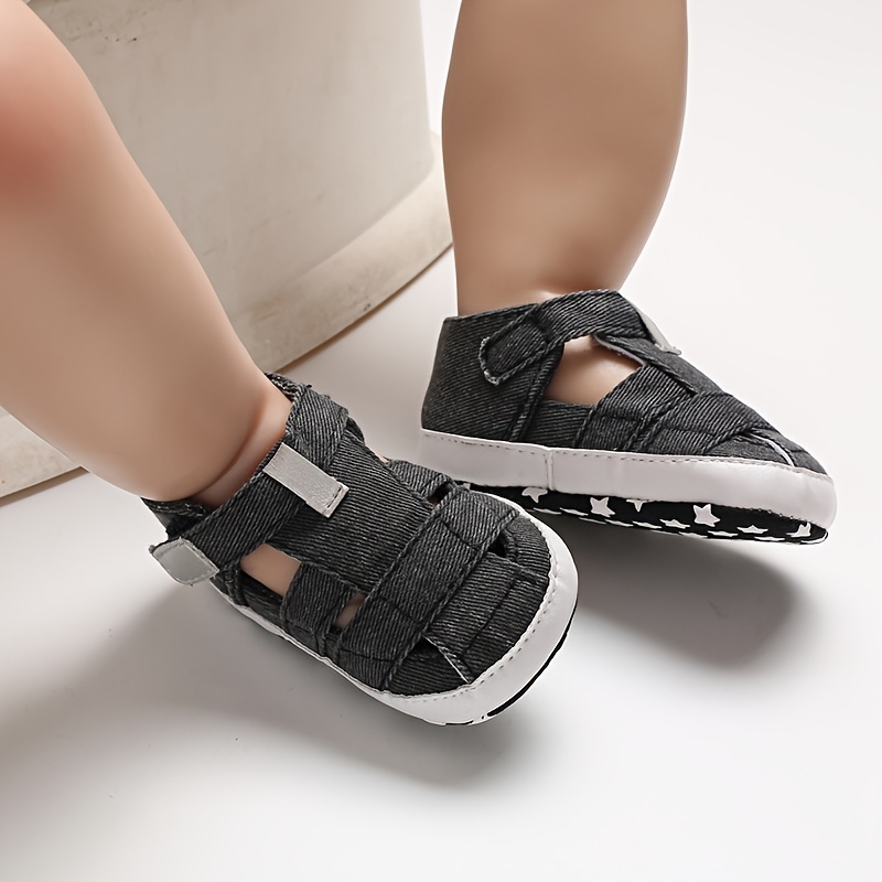 Casual Solid Color Sandals For Baby Boys, Breathable Lightweight Walking Shoes For Spring Summer