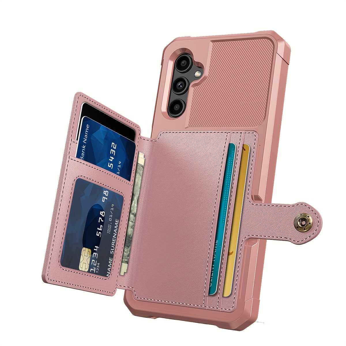ZM03 Card Holder Faux Leather Case for 5G 5G Mobile Phone, with Card Slot, Compatible with Magnetic Car Mount, Heavy Duty Shockproof Durable Soft TPU Back Faux Leather Flip Wallet Cover - Image 41