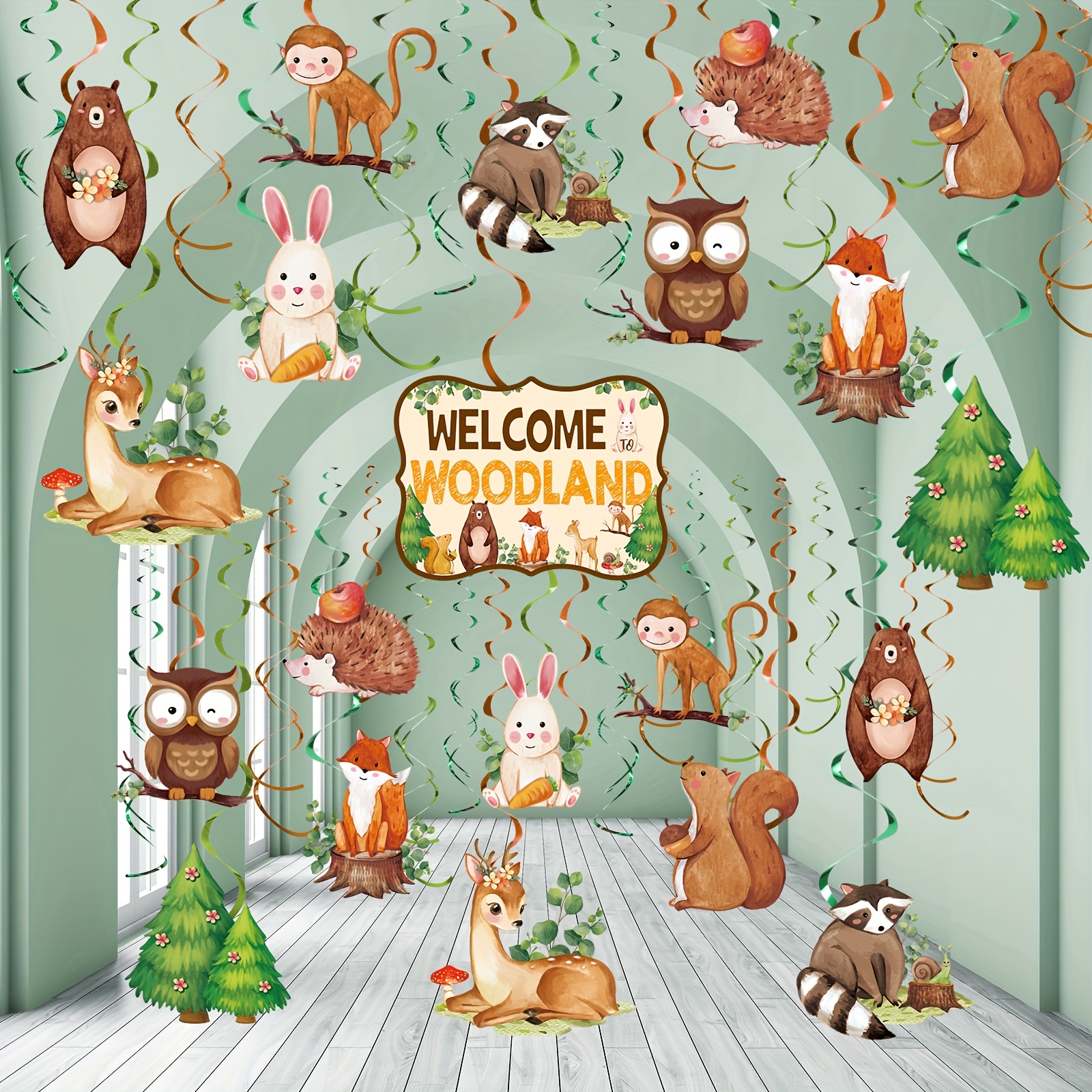 21pcs Woodland Party Decorations