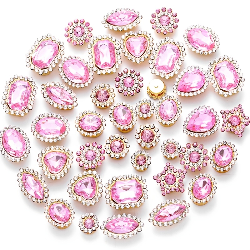 TEMU A Pack Of 40 Rhinestone Hand-sewn Diamonds, Handmade Clothing, Shoes, Hats, Bag Packaging Decoration Rhinestone Additions