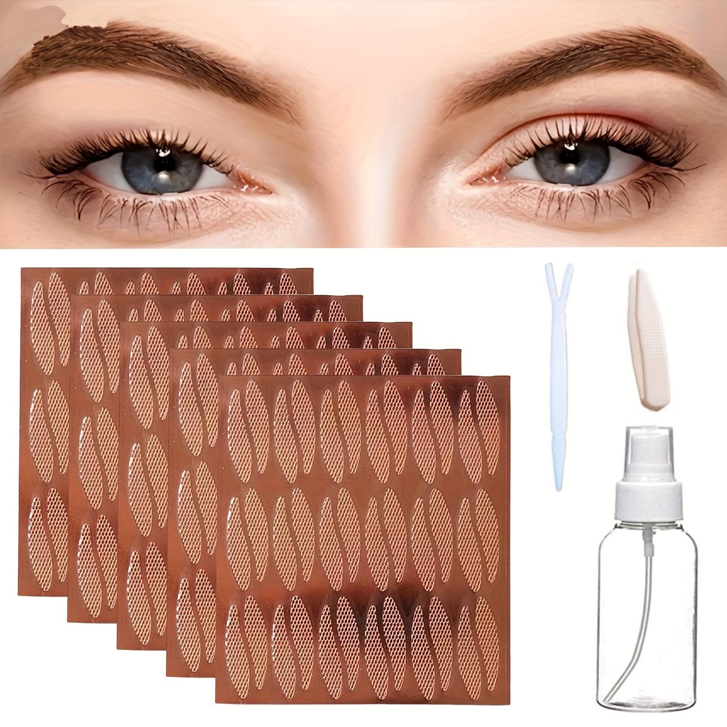 36pcs invisible double eyelid lift tapes strong self   eye lift tape hypoallergenic alcohol free   with application tool cleaner spray for long lasting lift everyday   makeup essentials beauty enhancement seamless design easy application cosmetic accessory daily wear