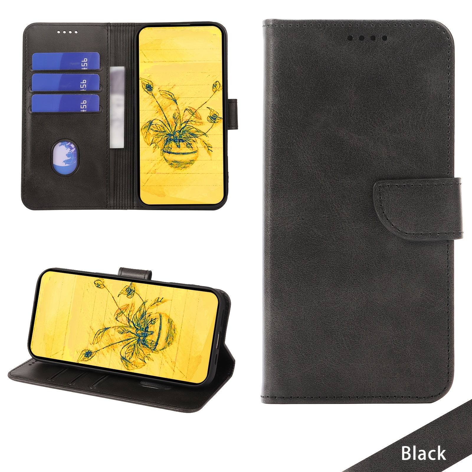 TEMU Phone Case - Compatible With Moto Edge 50 Fusion 5g/edge 60 Pro 5g/edge 70 Series Flip Cover Wallet Case, With 3 Credit Card Slots, Built-in