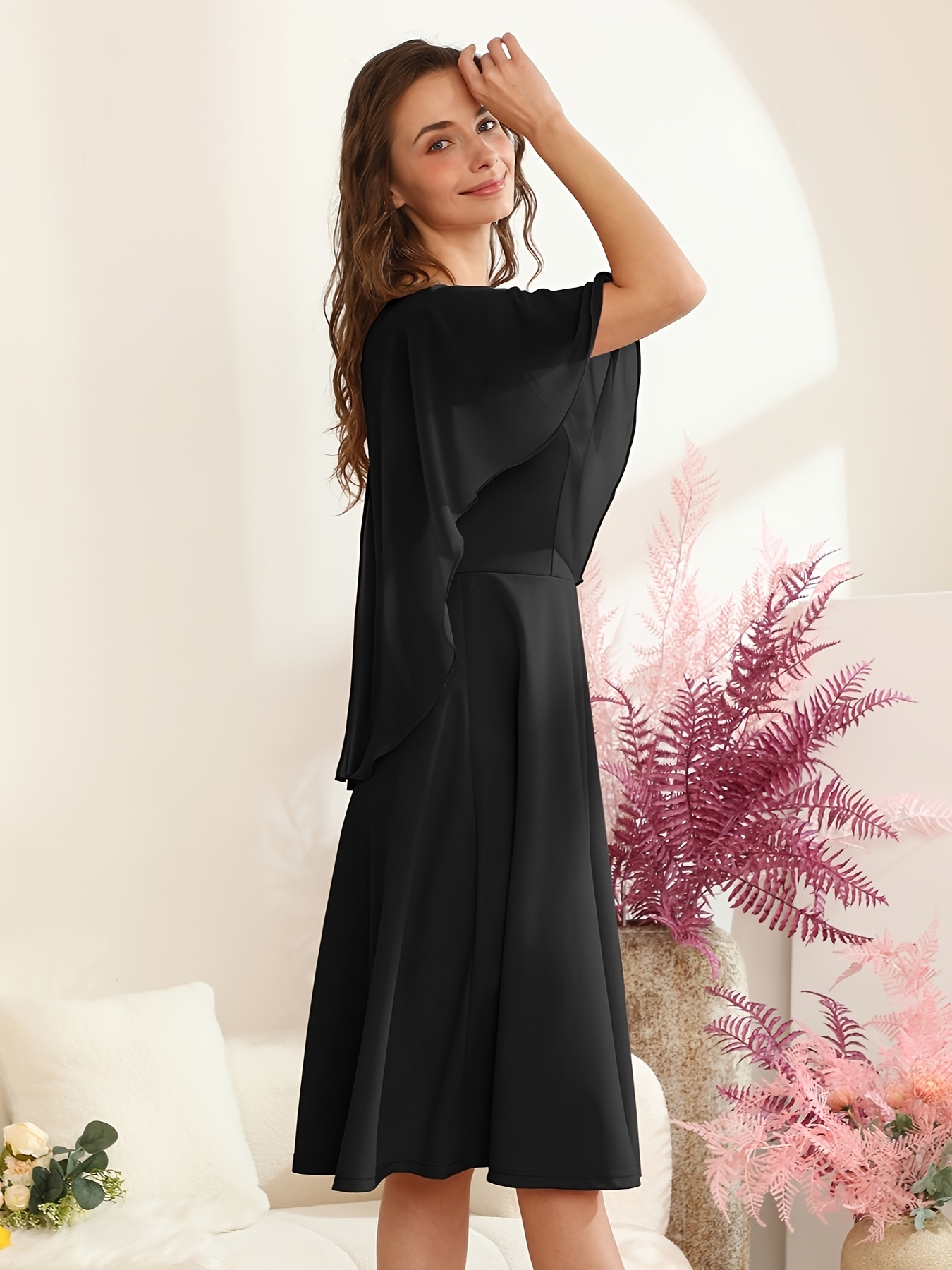 sachin and babi light blue dress black chiffon overlay dress