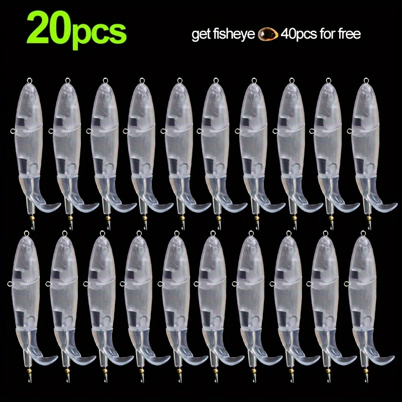 

20pcs Unpainted Lures Bait Set - Lifelike Abs Fishing Lures With Realistic Swimming Actionl.get Fisheye For Free.