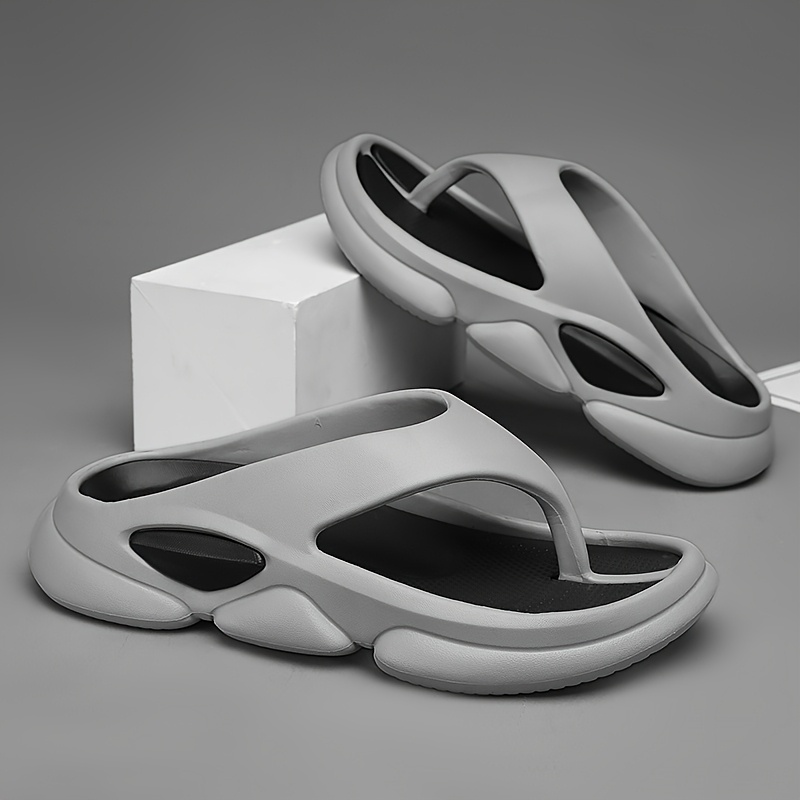 mens summer breathable cut out slide sandals     cover upper fabric inner sole round toe   home casual wear breathable sandals minimalist slippers synthetic cover sandal Product details 3