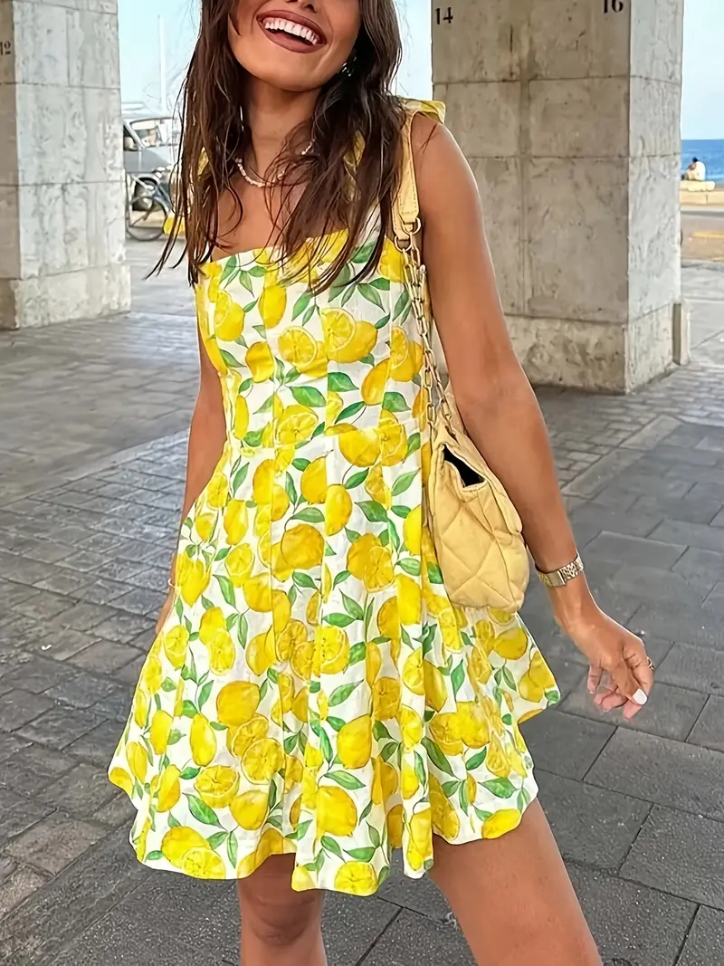 printed mini slip dress Shyanne Women's Patchwork Printed Sleeveless Mini Slip Dress