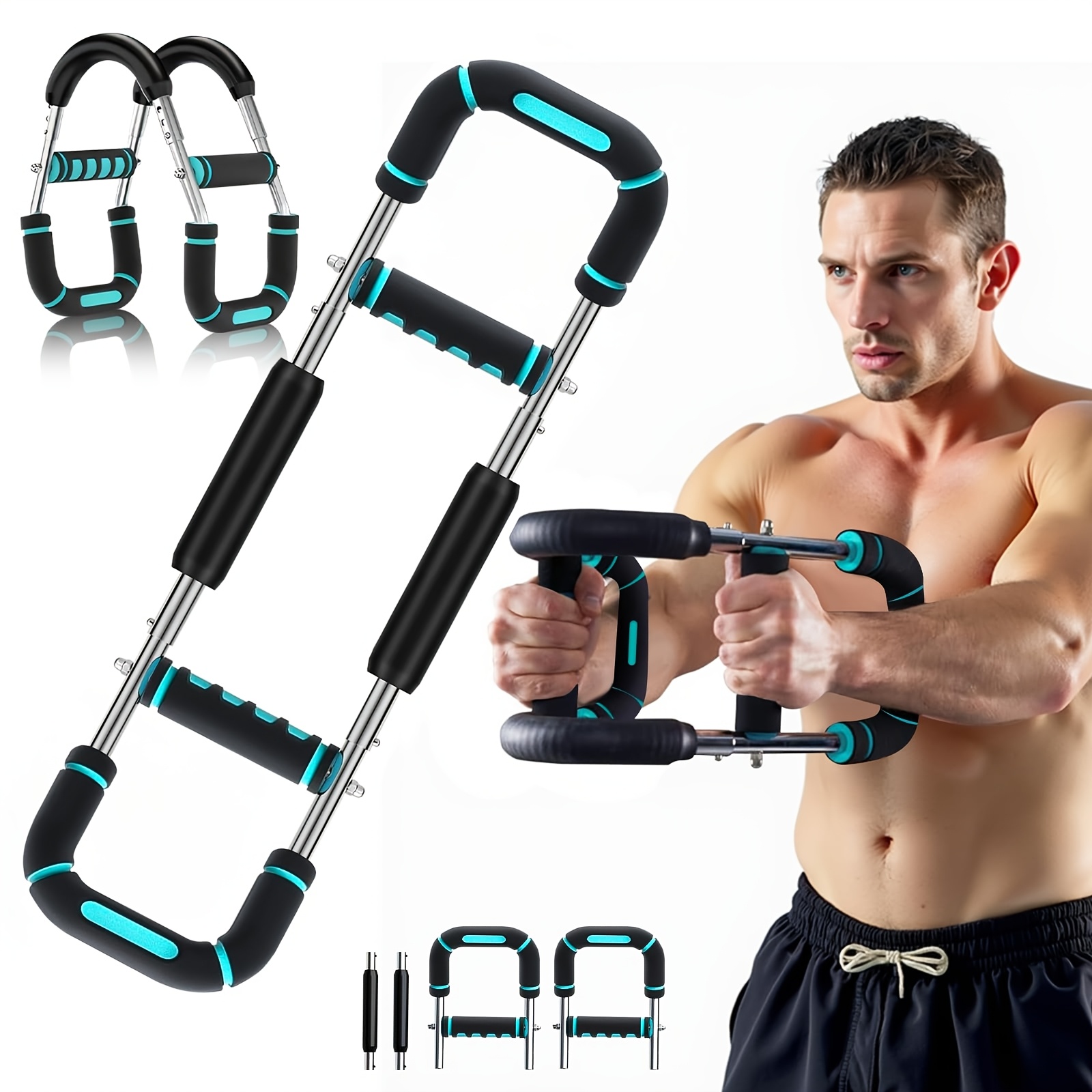 Image of Arm Trainer, Adjustable Chest Training Device, 60-90 Lbs, Portable Power With Detachable Design, Fitness Workout, Home Fitness Exercise Equipment