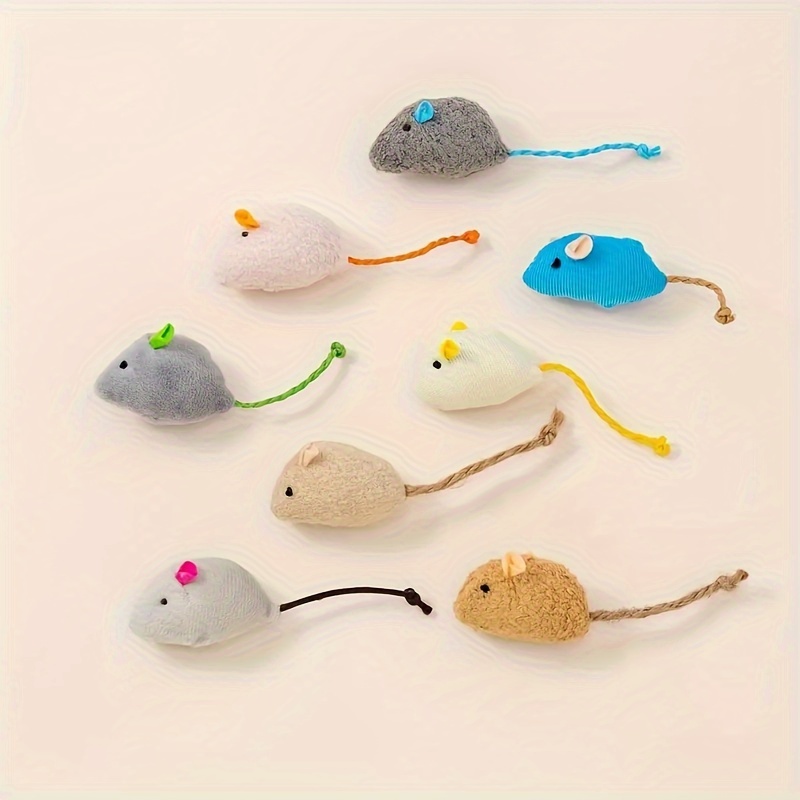 random 3 7 10pcs cat toys mice kitten toys self entertainment interactive toys realistic vanilla mouse interactive cat toys without battery Product details 4