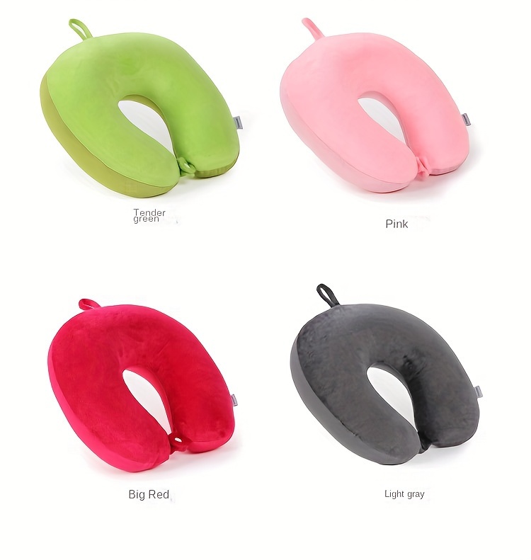 travel neck pillow u shaped soft memory foam particle lightweight spandex cover ergonomic hand wash only neck support for office nap car and airplane rest grey details 5