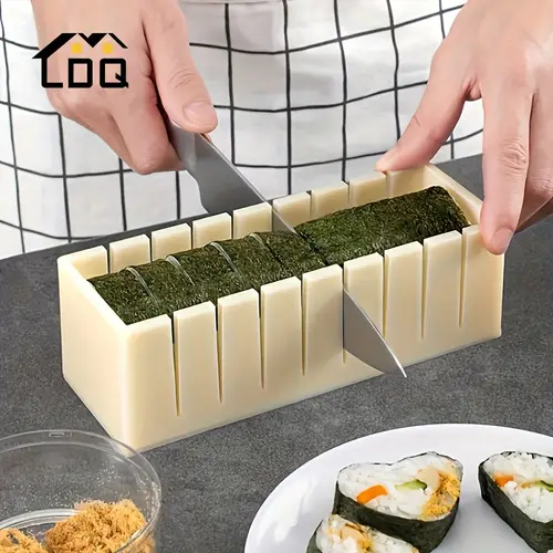 ldq 3pcs set sushi making tools for beginners diy sushi mold set bento box accessories japanese home kitchen tools non slip easy to clean reusable heart sushi molds