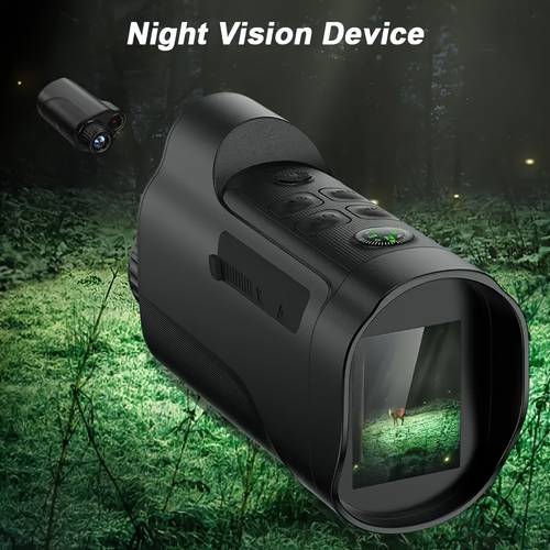 10 zoom monocular with 2 inch hd screen and starlight sensor 5w ir hd photo video rechargeable for hunting wildlife camping security suitable for