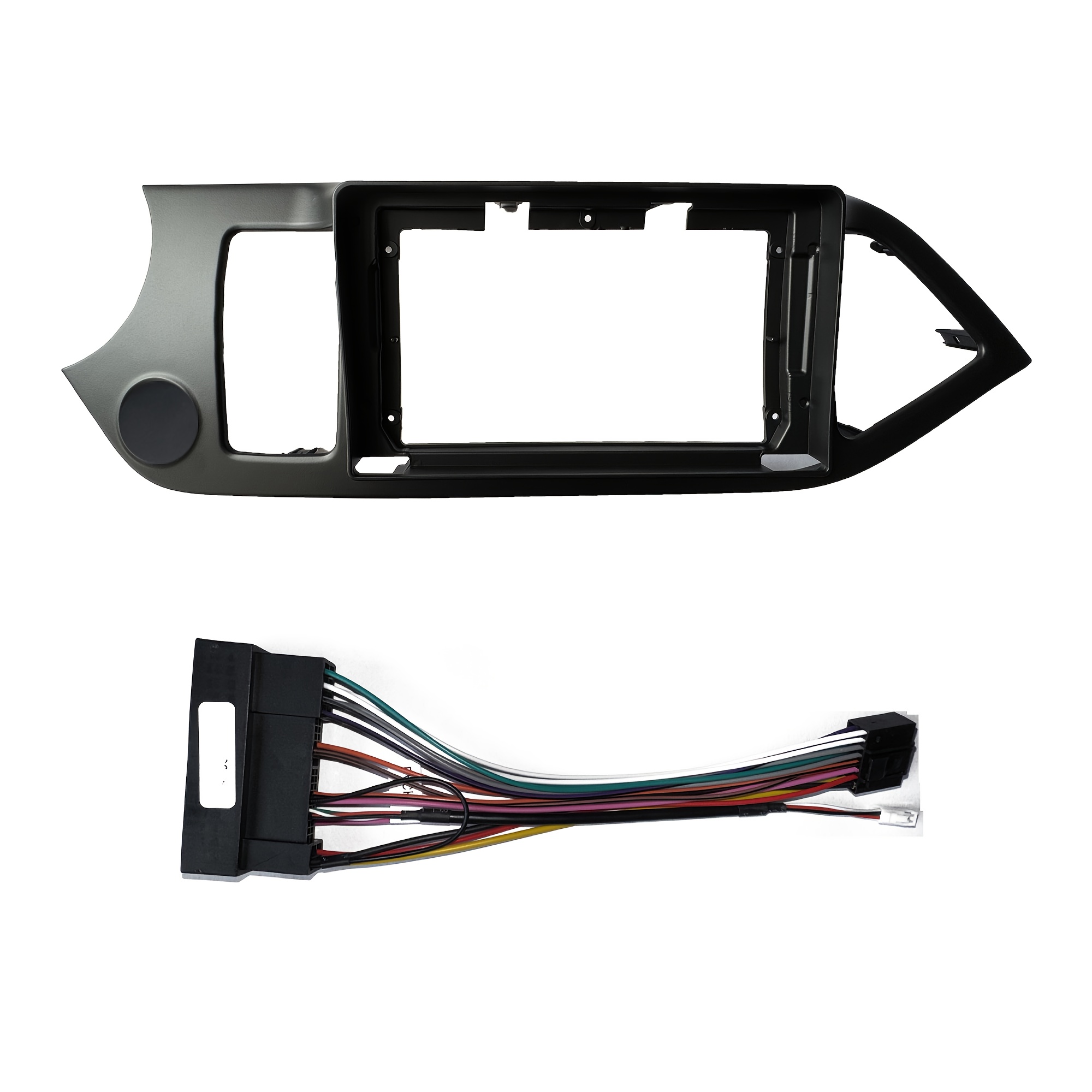 TEMU 9 Inch Car Radio Fascia Frame For /morning 2011-2017 Left-hand Drive Audio Install Dash Frame Mount Kit Panel Frame Cable, Without Battery