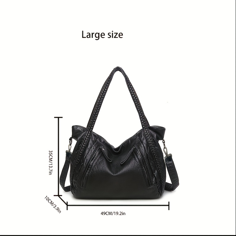 TEMU New Women's Handbag, Large Capacity, High , Casual, Leather Shoulder Bag, Large Tote Bag, Suitable For Christmas And Valentine's Day Gifts