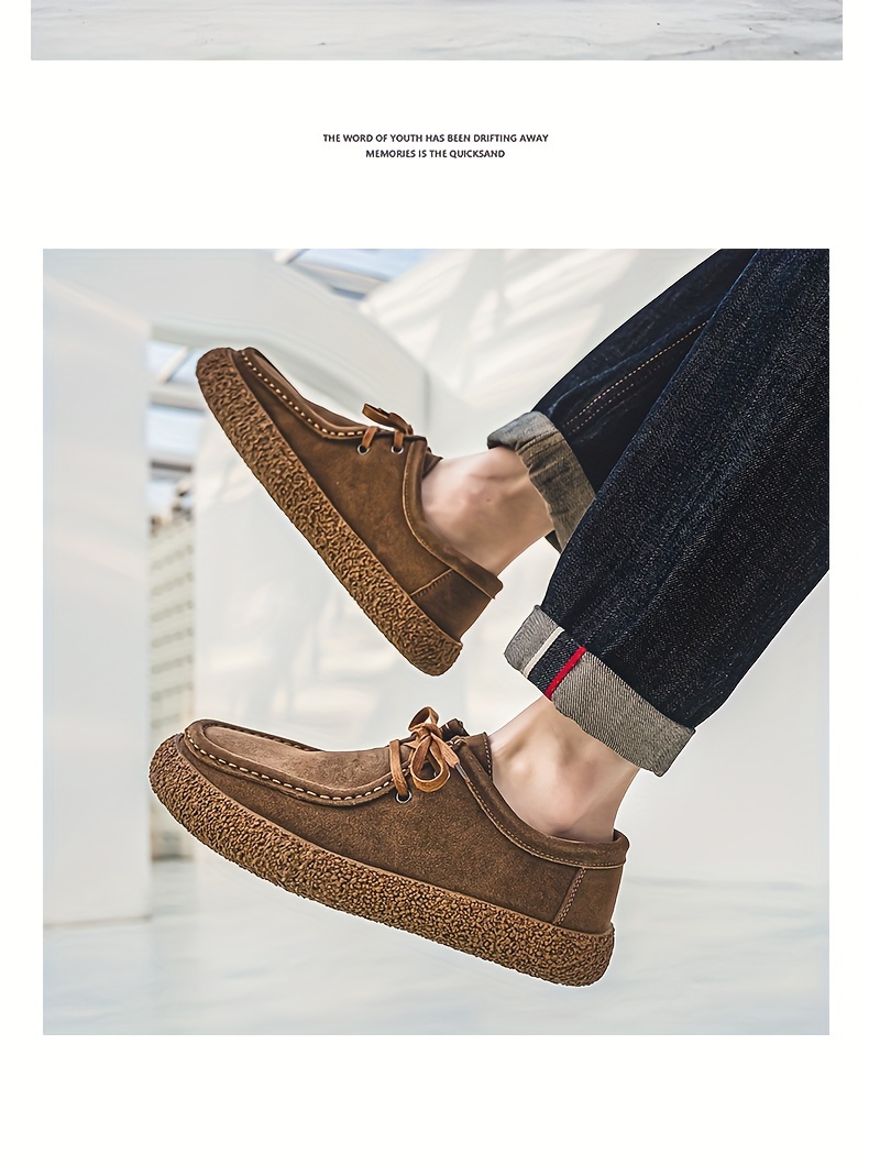 mens breathable retro casual slip on loafers soft sole for in black khaki sizes details 10