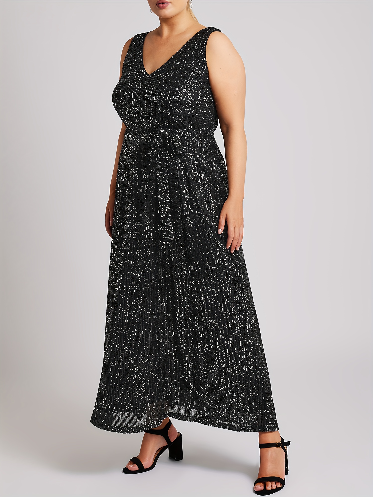 Plus Size Kmart Evening Dresses Pretty NYX|Plus Size Sexy Deep V-Neck  Sequin Bodice