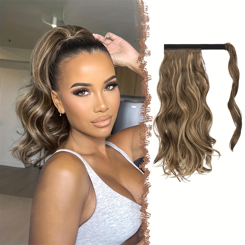 1pc curly wave ponytail extension synthetic fiber hairpiece for women versatile clip in ponytail hairpiece for all   ideal for halloween christmas and daily wear details 7