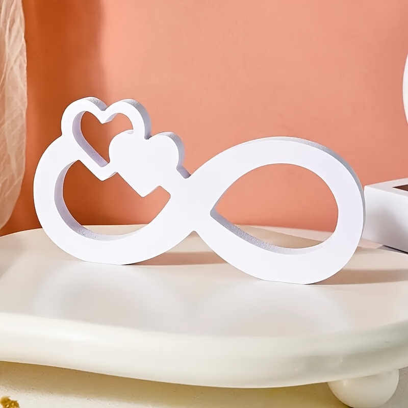 TEMU 1pz dell' & Cuore Decorazione da Tavolo in PVC Adatta per Matrimoni, - Anello dell' & Cuore, Decorazione Minimalista in PVC per Uso Interno,