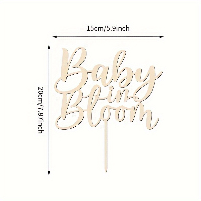 Birthday Cake Signs, Pregnancy Reveals, Baptism Decorations, Wooden Announcement Signs, Cake Toppers (bloom Toppers)