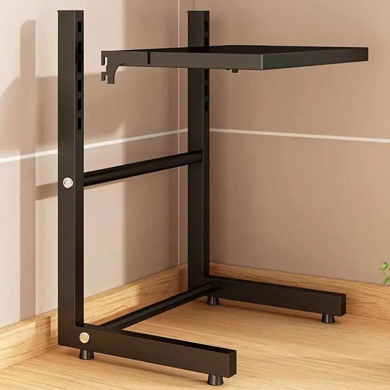 1pc air fryer storage rack metal countertop organizer for kitchen multi functional universal stand for rice cookers and small appliances space saving layered design no metal pipes included kitchen storage solution modern kitchen accessory metal construction air fryer accessories standing shelf Product details 7