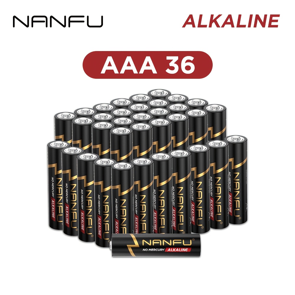 TEMU Nanfu Aa 36 Or Aa 96 Or Aaa 36 Batteries 1.5v Non-rechargeable For Single Use (halloween And Fall, Christmas Decor)