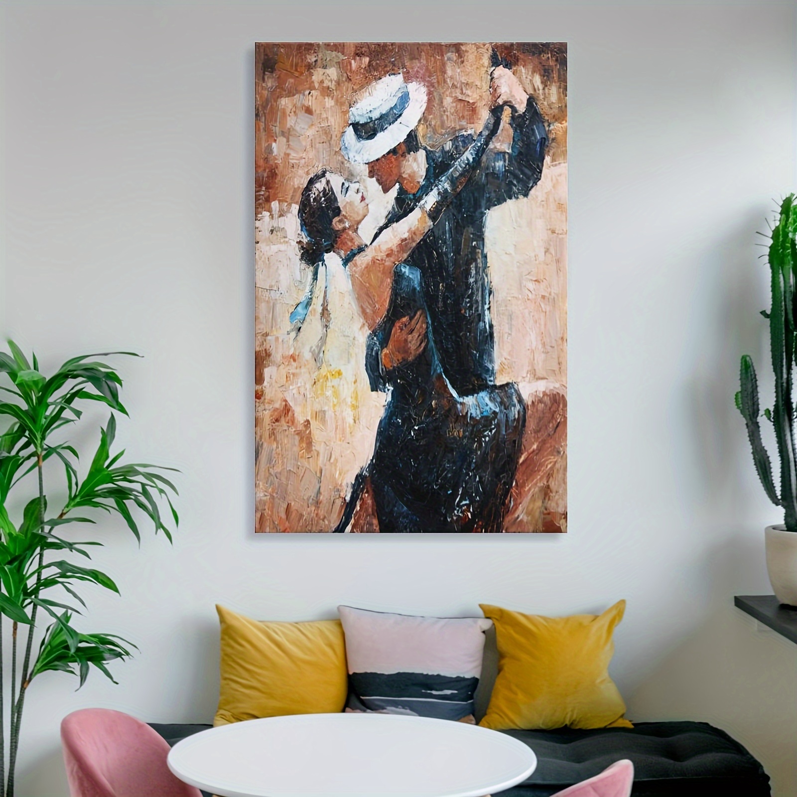 romantic   couple canvas art poster 12x18   wall decor for living room bedroom bar restaurant office perfect gift for dancers and lovers 0