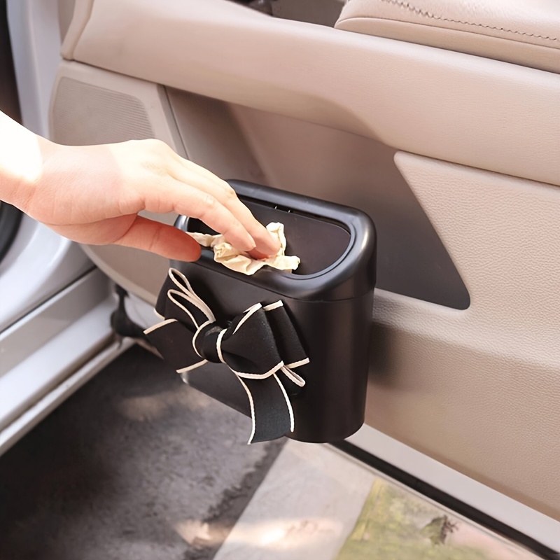   bow car     multifunctional abs hanging   bin   trash organizer   details 4