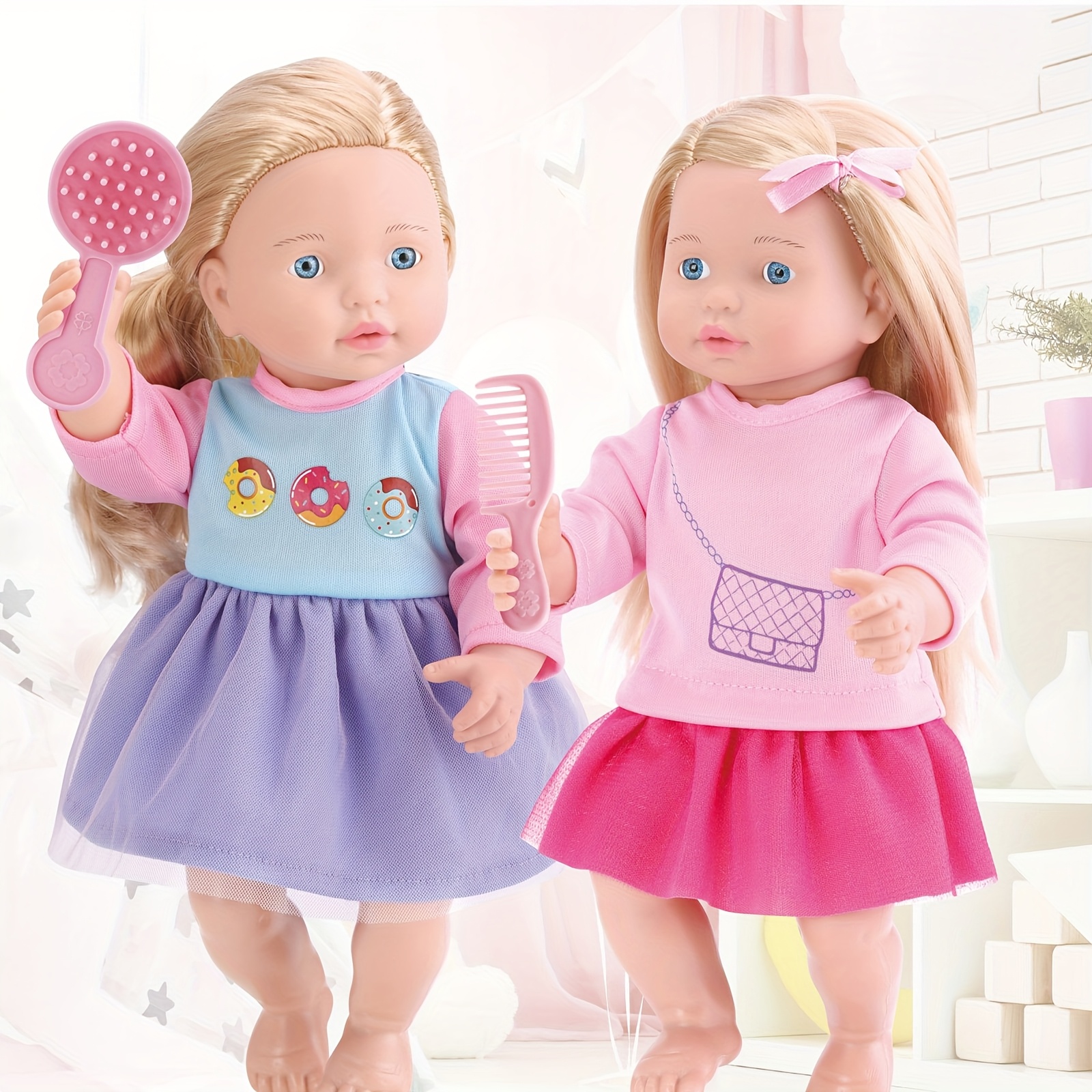 fashion dolls combs sweet realistic girl dolls in Temu United