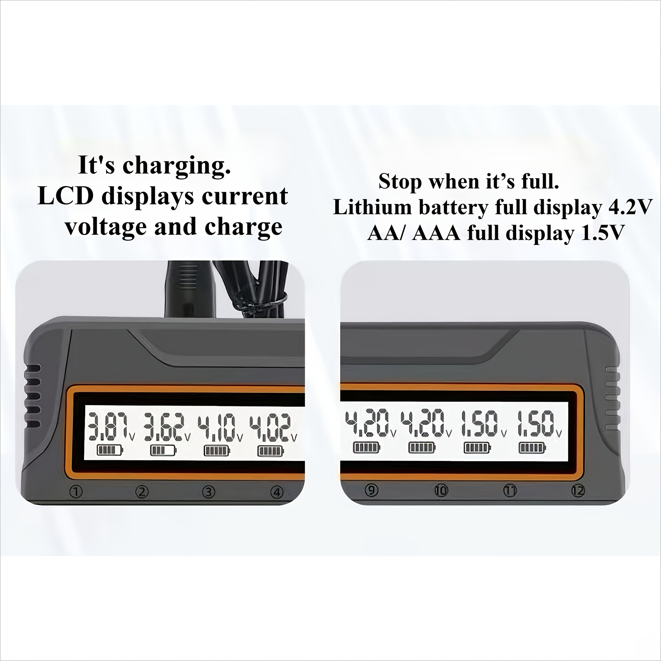 TEMU Rechargeable Batteries Charger, 18650 Battery Charger, Aa Batteries Charger, Aaa Batteries Charger, (aa And Aaa Are 1.2v