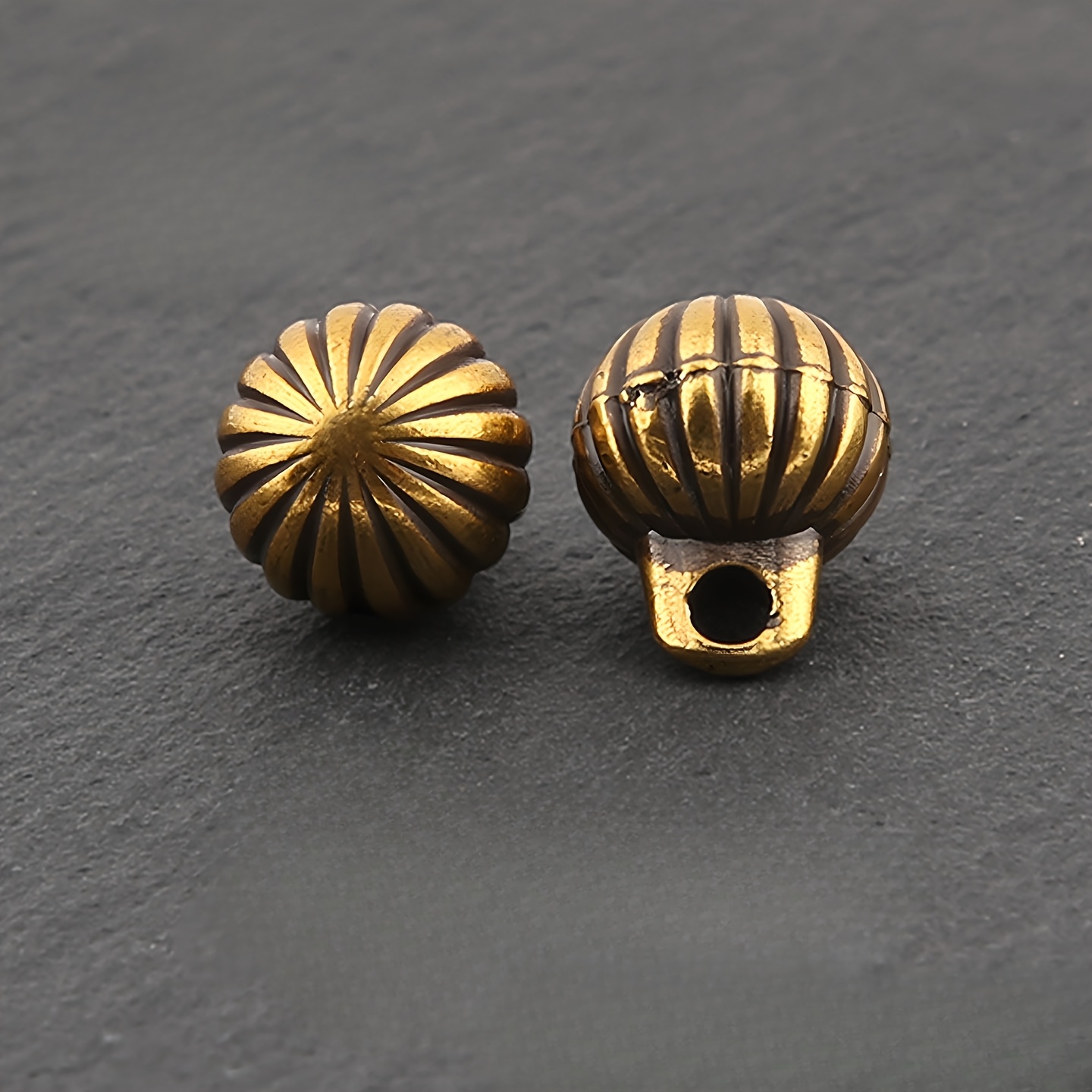 TEMU 6pcs Set - Vintage Distressed Bronze Metal Buttons, Chinese-style And For Lotus Flower Pattern Round Buttons For Qipao, Hanfu, Coats, Shirts,