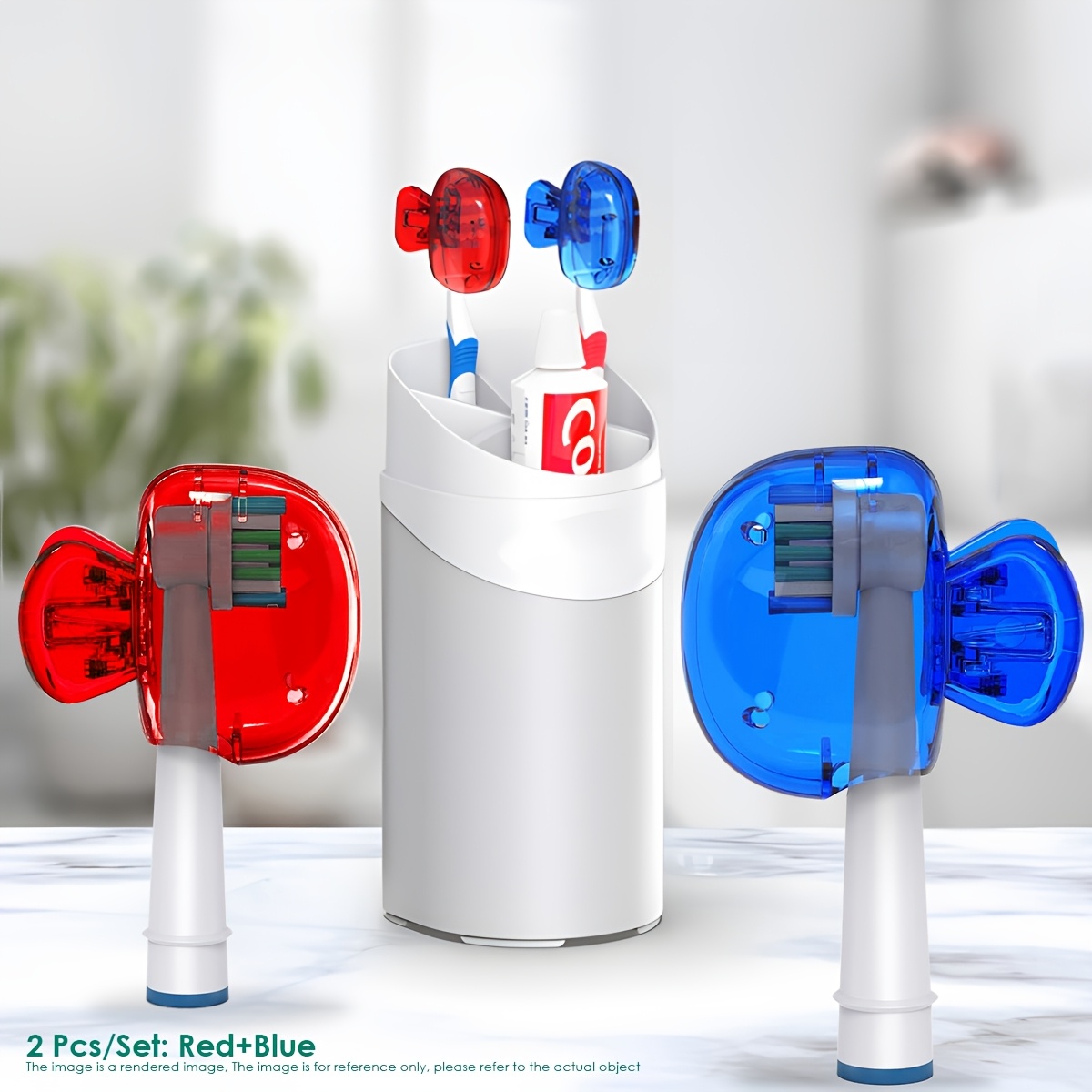 Electric Toothbrush Head Cover: Toothbrush Cap , Plastic Brush Head Protection Clip, Toothbrush Protector, Brush , Protective Plastic Clip Bathroom For Household Travel, 2pcs