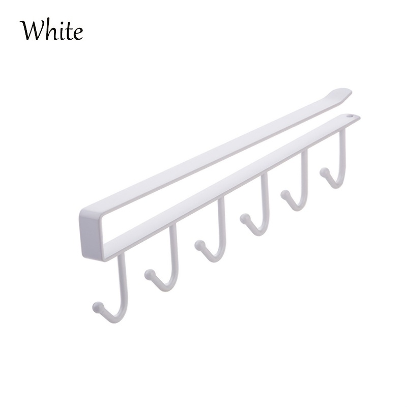 TEMU 1pc 6-hook Hat Hanger, Clothes Storage Rack, Bag Rack, Coat Storage Rack, Cabinet Hanger, Multi-functional Organizer, Suitable For All Types Of