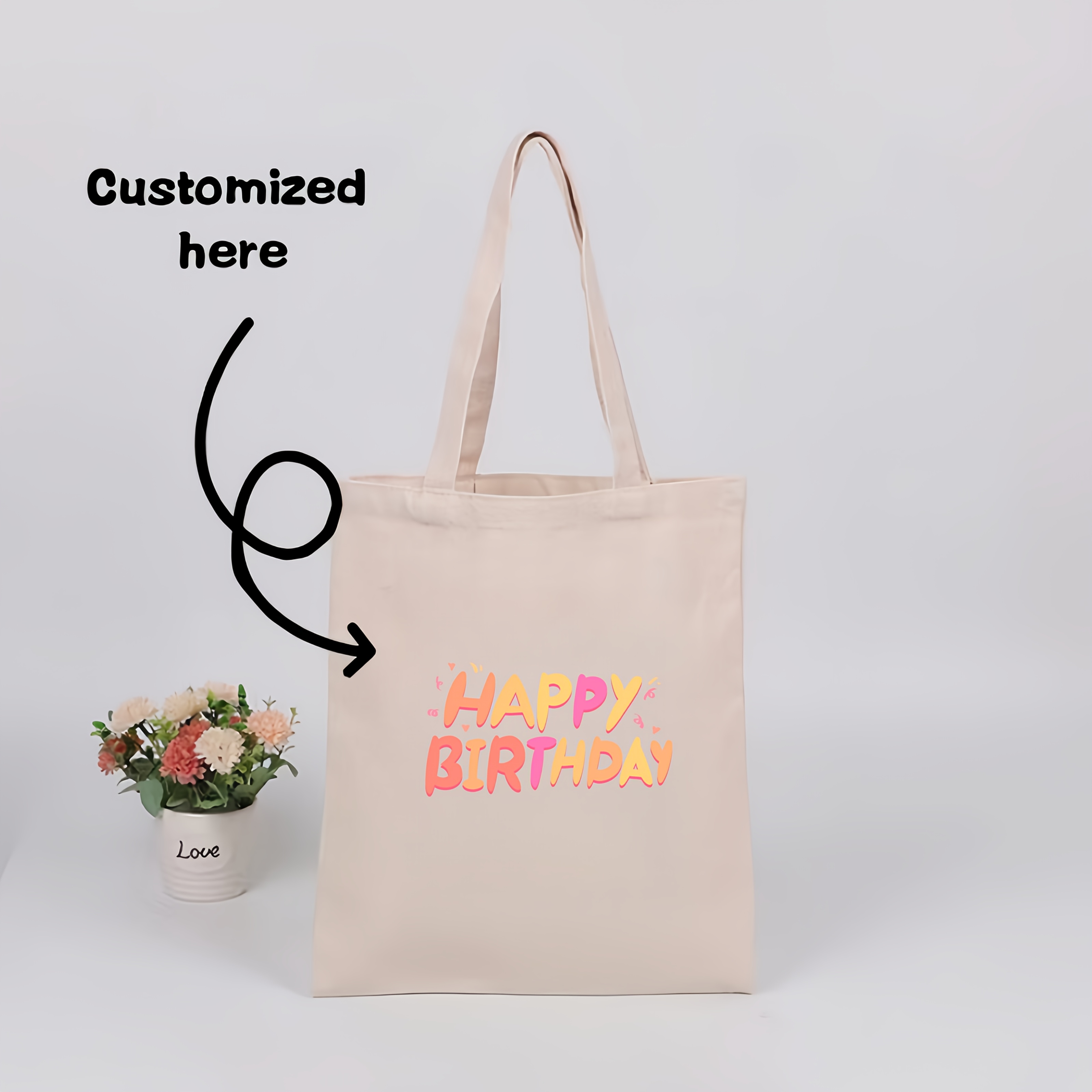 10 Customizable Tote Bags, Foldable Shopping Bags for Promotional Use